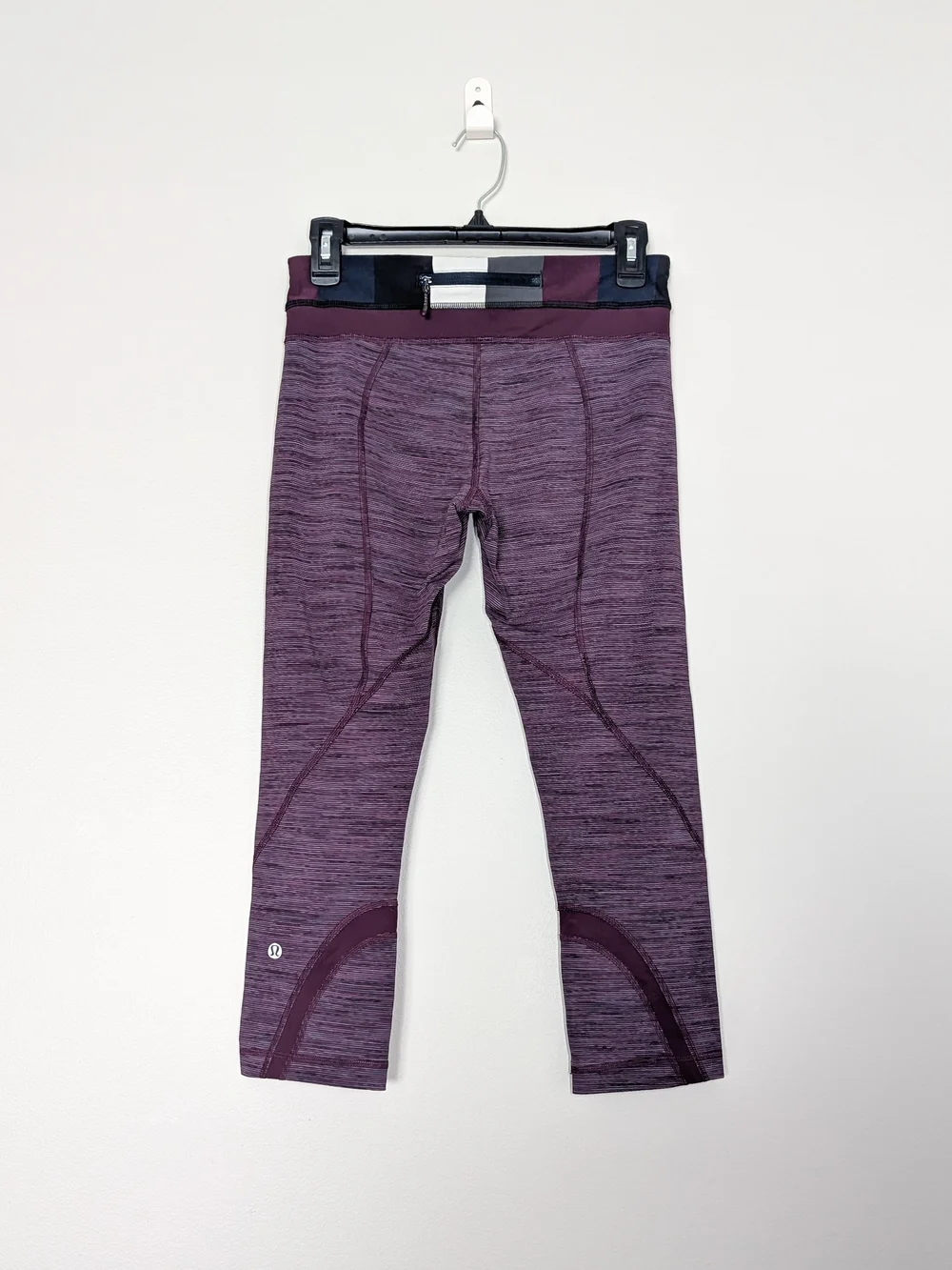 Lululemon Inspire Crop II Leggings, Heathered Purple, Size Small - Picture 2 of 9